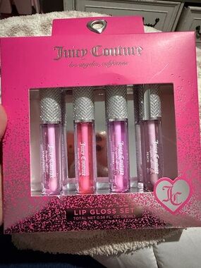 Juicy Couture Pink Multi Lip Gloss Set - Silver Caps